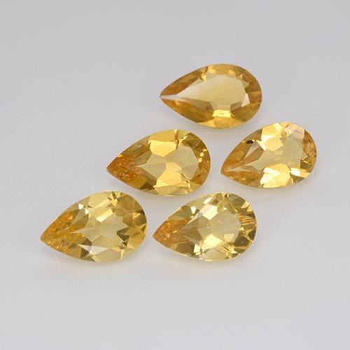 Pedras preciosas de citrino dourado natural de 3,17 ct, formato de pêra, VVS-VS