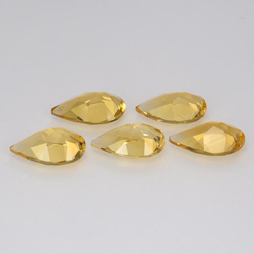 Pedras preciosas de citrino dourado natural de 3,17 ct, formato de pêra, VVS-VS