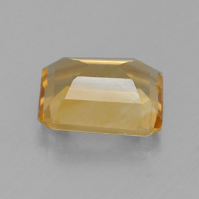 Citrino amarelo natural 1,56ct, corte esmeralda, VVS