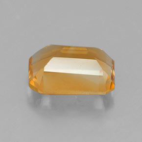 Citrino amarelo natural 1,39ct, corte esmeralda, VVS