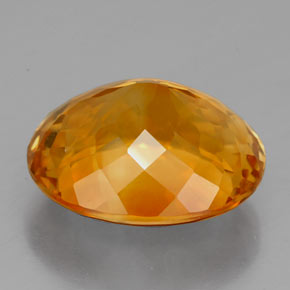 Citrino laranja natural 6,58ct, corte oval, VVS