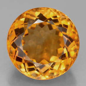 Citrino Amarelo alaranjado Natural 10.88ct, Corte Redondo, VVS-VS