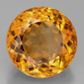 Citrino Amarelo alaranjado Natural 10.88ct, Corte Redondo, VVS-VS