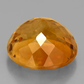 Citrino Amarelo alaranjado Natural 10.88ct, Corte Redondo, VVS-VS