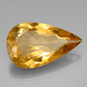 Citrino amarelo natural 27,18ct, formato de pêra, VVS