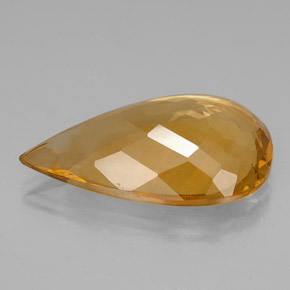 Citrino amarelo natural 27,18ct, formato de pêra, VVS