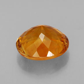 Citrino laranja natural 3,37ct, corte oval, VVS