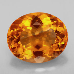 Citrino laranja natural 14,55ct, corte oval, IF