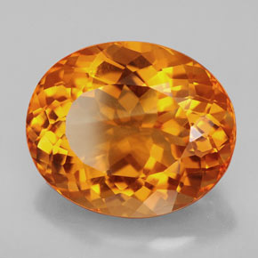 Citrino laranja natural 14,55ct, corte oval, IF