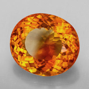 Citrino laranja natural 13,09ct, corte oval, IF