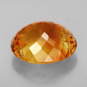 Citrino laranja natural 13,09ct, corte oval, IF