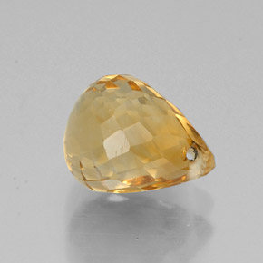 Citrino amarelo natural 1,69ct, briolete, VVS-VS