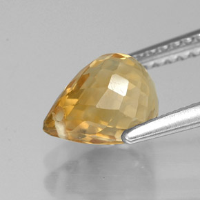 Citrino amarelo natural 1,69ct, briolete, VVS-VS