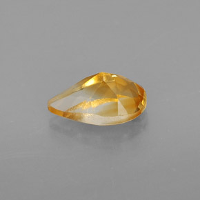 Citrino amarelo natural 0,76ct, formato de pêra, VVS