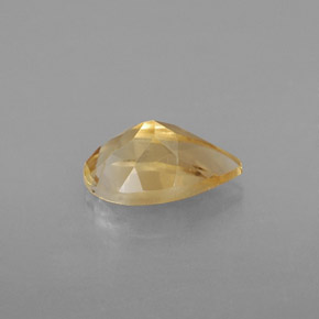 Citrino amarelo natural 0,77ct, formato de pêra, VVS