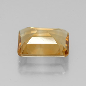 Citrino amarelo natural 1,78ct, corte esmeralda, VVS-VS
