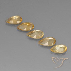 Pedras preciosas de Citrino Luz Dourada natural de 3.03 ct, Formato de pêra, VVS