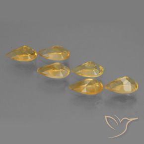 Pedras preciosas de Citrino Medium Gold  natural de 4.70 ct, Formato de pêra, VVS