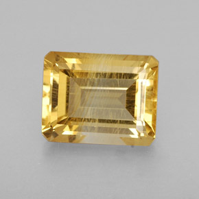 Citrino amarelo natural 2,50ct, corte esmeralda, VS