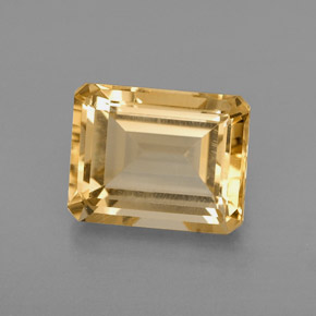 Citrino amarelo natural 2,38ct, corte esmeralda, VVS