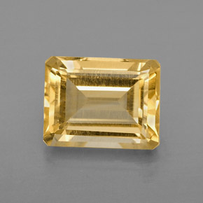 Citrino amarelo natural 2,31ct, corte esmeralda, VVS