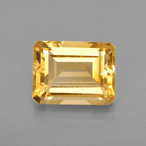 Citrino amarelo dourado natural 2,19ct, corte esmeralda, VVS
