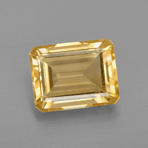 Citrino amarelo natural 2,33ct, corte esmeralda, VVS