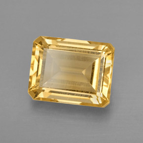 Citrino amarelo natural 2,33ct, corte esmeralda, VVS