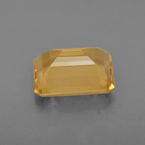Citrino amarelo natural 2,09ct, corte esmeralda, VVS
