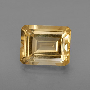 Citrino amarelo natural 2,05ct, corte esmeralda, VS