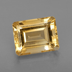 Citrino amarelo natural 2,33ct, corte esmeralda, VS