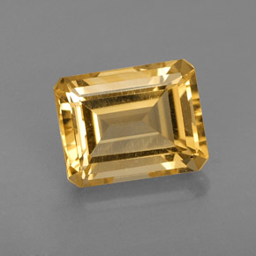 Citrino amarelo natural 2,42ct, corte esmeralda, VVS-VS