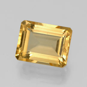 Citrino amarelo natural 2,18ct, corte esmeralda, VVS