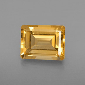 Citrino amarelo natural 2,37ct, corte esmeralda, VVS