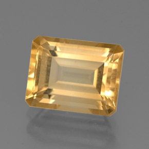 Citrino amarelo natural 2,32ct, corte esmeralda, VVS