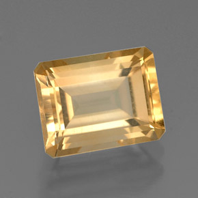 Citrino amarelo natural 2,32ct, corte esmeralda, VVS