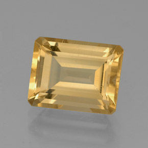 Citrino amarelo natural 2,19ct, corte esmeralda, VVS