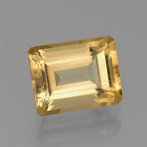 Citrino amarelo natural 2,19ct, corte esmeralda, VVS