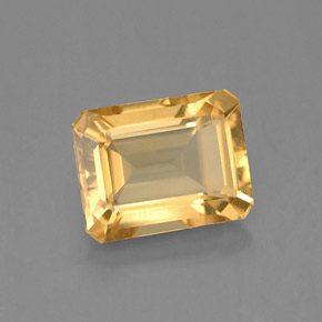 Citrino amarelo natural 2,35ct, corte esmeralda, VVS-VS