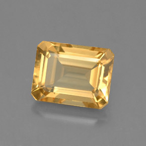 Citrino amarelo natural 2,35ct, corte esmeralda, VVS-VS