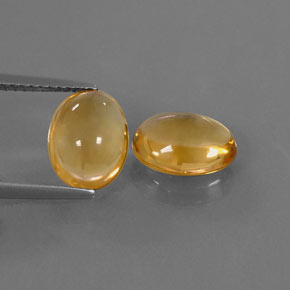 Pedras preciosas de citrino amarelo natural de  ct, corte oval, transparente