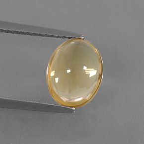 Citrino amarelo natural 2,62ct, corte oval, transparente