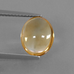 Citrino amarelo natural 2,63ct, corte oval, transparente