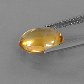 Citrino amarelo natural 2,63ct, corte oval, transparente
