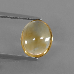 Citrino ouro natural 2,74ct, corte oval, transparente