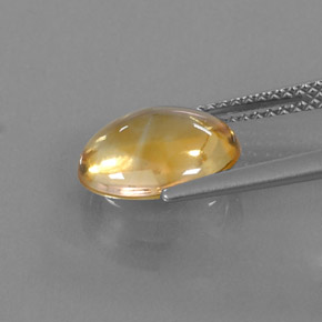 Citrino ouro natural 2,74ct, corte oval, transparente