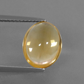 Citrino amarelo natural 3,02ct, corte oval, transparente
