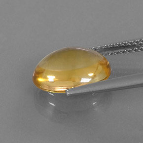 Citrino amarelo natural 3,02ct, corte oval, transparente