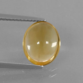 Citrino amarelo natural 2,77ct, corte oval, transparente