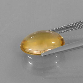 Citrino amarelo natural 2,77ct, corte oval, transparente